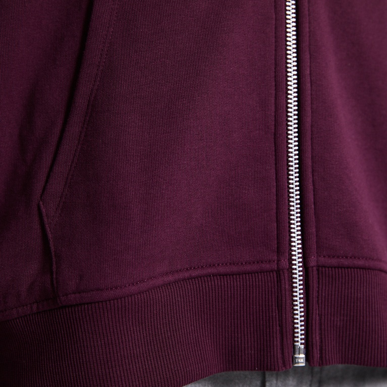Zip hoodie "Tom star" Light Burgundy